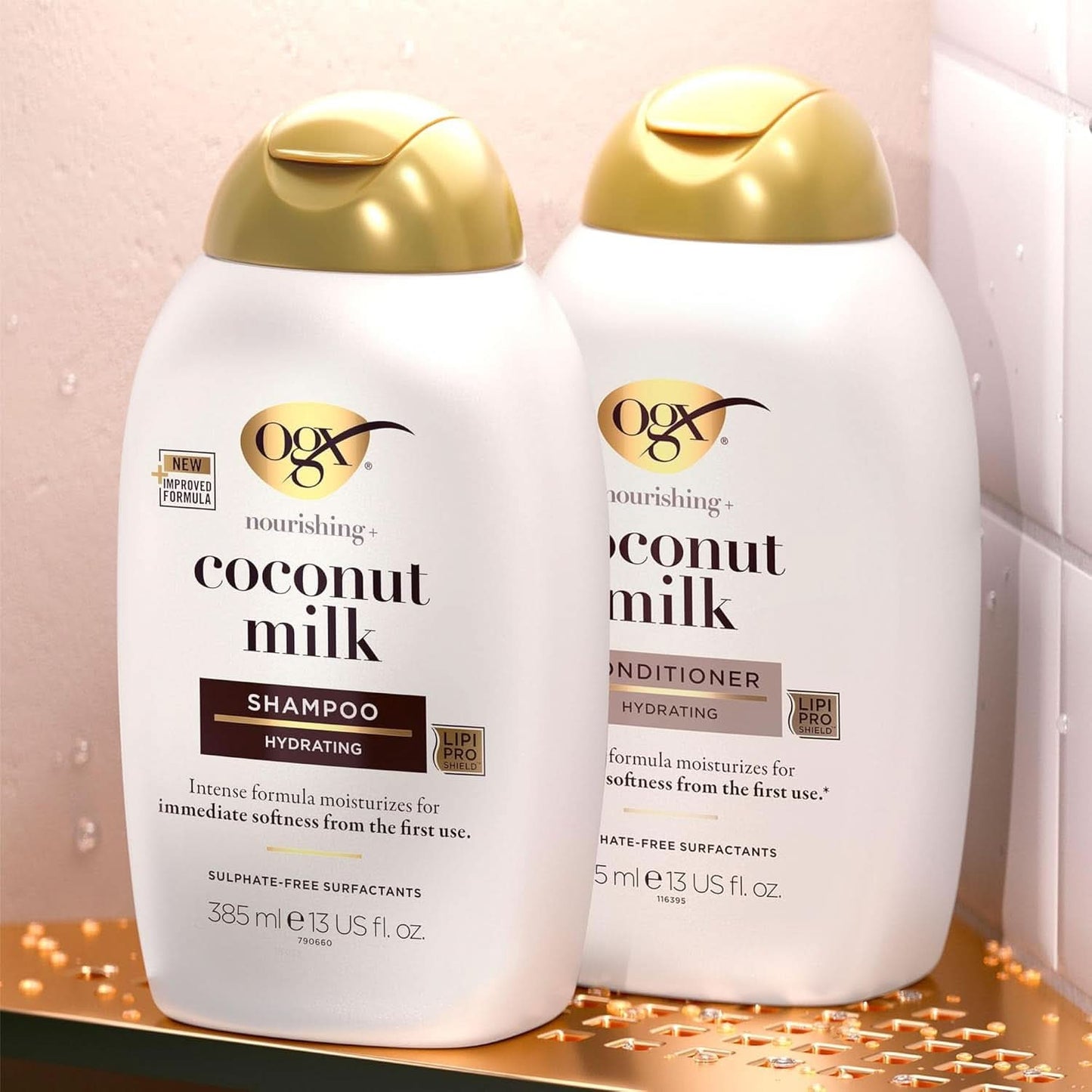 Szampon z mleczkiem kokosowym OGX (385 ml) o działaniu nawilżającym Prysznic i kąpiel Naty Shop