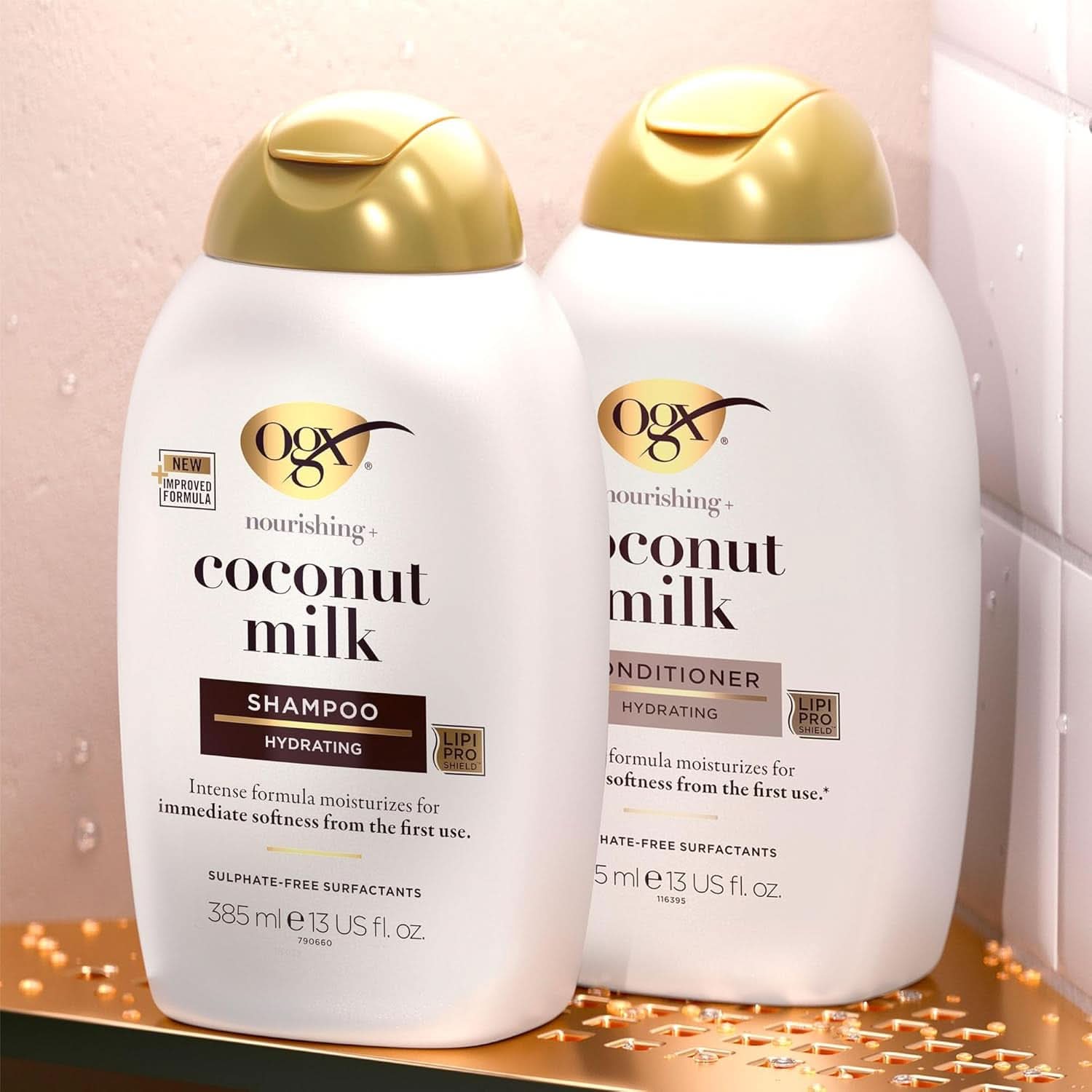 Szampon z mleczkiem kokosowym OGX (385 ml) o działaniu nawilżającym Prysznic i kąpiel Naty Shop