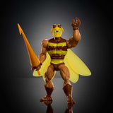 Masters of the Universe Origins Figurka Buzz-Off z kolekcji kreskówek, wysokość około 14 cm, z telewizji z lat 80., Przywódca pszczół ze skrzydłami i okularami z oszczepem, JBM88 Figurki Naty Shop