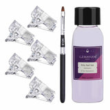 GZMAYUEN Poly Nail Gliding Solution 30 ml * 2 Żel do przedłużania paznokci Płynny żel do przedłużania paznokci - Łatwe rozwiązanie do samodzielnego przesuwania z pędzelkiem
