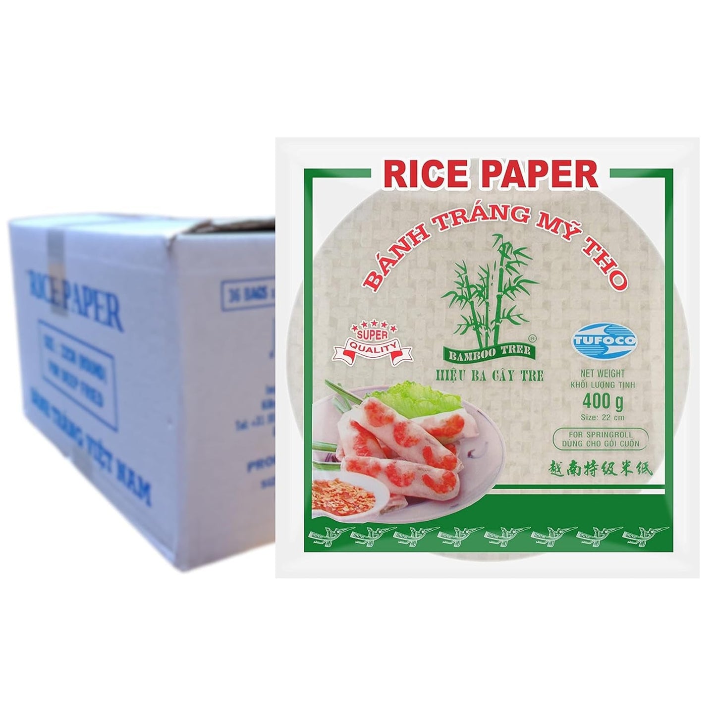 BAMBUSOWE DRZEWO - Papier ryżowy 22 cm. (Rolki letnie) - 1 x 400 g