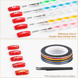 Zestaw MELLIEX 45 Stück Nail Art Dekoration Zubehör, Nägel Pinsel Strasssteine ​​​​Glitzer Goldfolie Nageldesign Dotted Pen Streifenband Für Nagelkunst Zestaw do manicure