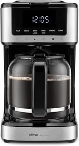 Ufesa CG7114 Capriccio ekspres do kawy przelewowy, 6 filiżanek, 600W, karafka 0,6L, system zapobiegający kapaniu, automatyczne wyłączanie, niebieski