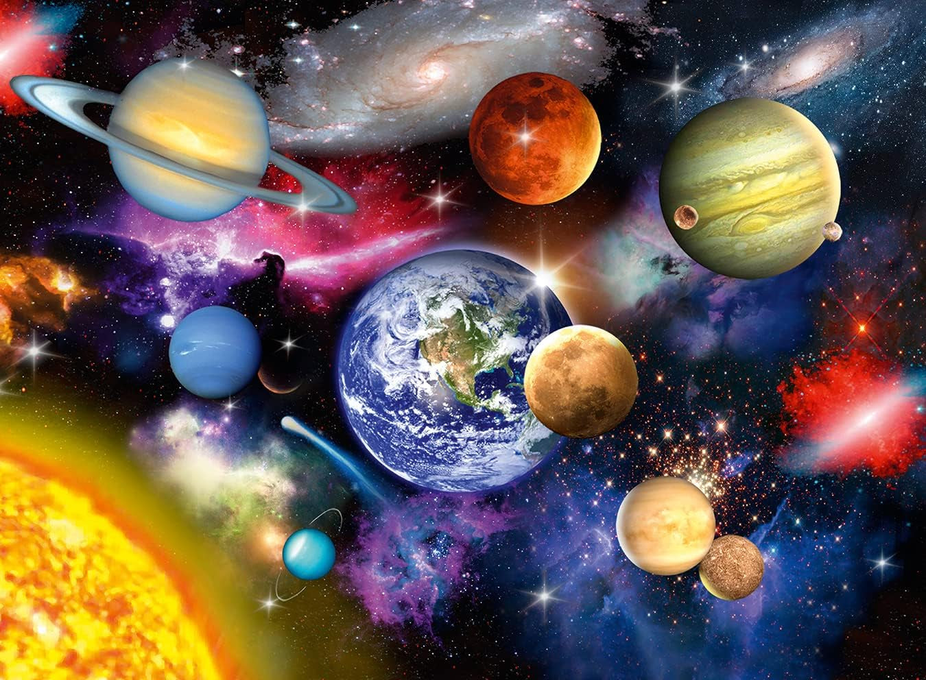 Puzzle dla dzieci Ravensburger - 13226 Układ Słoneczny - Puzzle kosmiczne dla dzieci powyżej 9 lat, zawierające 300 elementów w formacie XXL Puzzle Naty Shop