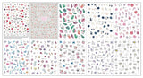 JMEOWIO Nagelsticker Frühling Blumen 10 Blatt Nail Art Naklejka Selbstklebend Nagelaufkleber Buntes Sommer Blumen Dekoration Nageldesign Zubehör