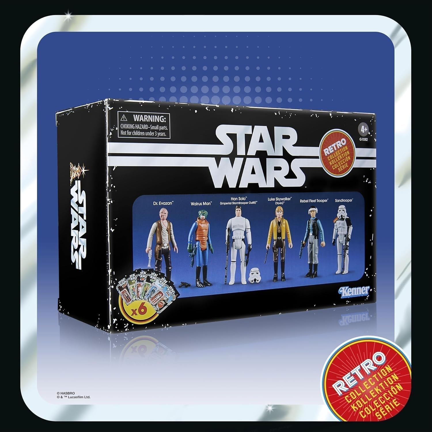 Star Wars Kolekcja Retro Gwiezdne Wojny: Nowa nadzieja Opakowanie zbiorcze 6 figurek 9,5 cm Figurki Naty Shop