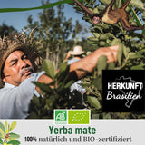 ORIGEENS BIO YERBA MATE Z CYTRYNĄ I IMBIREM 200 G - Herbata energetyzująca I Organiczna herbata Yerba Mate, niepalona, ​​z liści, bez łodyżek i pyłu
