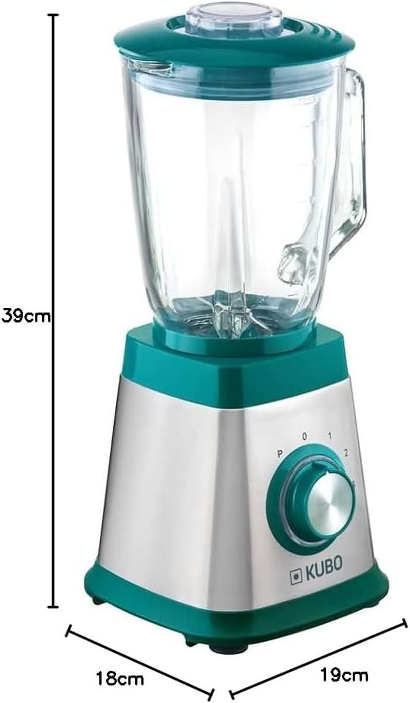 Mikser Aus Glas, 1000 W, 4 Geschwindigkeiten, 1,5 L, 6 Klingen Aus Edelstahl, Eiswürfelfunktion Kitchen Naty Shop
