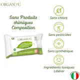 Organyc Wilgotne chusteczki do higieny intymnej, wykonane w 100% z certyfikowanej bawełny organicznej – 4 opakowania po 20 chusteczek (łącznie 80 chusteczek)