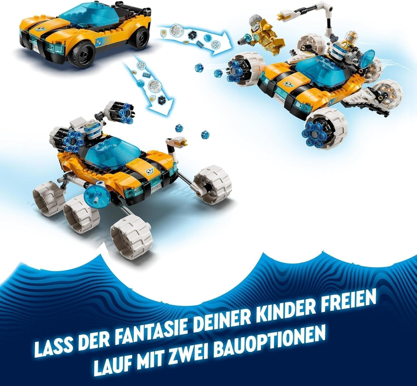 LEGO Dreamzzz Zestaw 2 w 1 Kosmiczny samochód lub prom kosmiczny pana Oza zawiera minifigurki pana Oza, Alberta i Jaydena oraz kosmiczny prezent dla dzieci w wieku powyżej 8 lat 71475 Zestawy do budowania Besuche den LEGO-Store