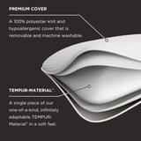 Poduszka TEMPUR-PEDIC Symfonia Z pianki memory, Luksusowa, Miękka, Standardowa, Biała Poduszki standardowe Naty Shop