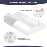 Z-Hom Poduszka podtrzymująca szyję, poduszka z pianki memory, poduszka boczna, poduszka ergonomiczna, poduszka przeciw chrapaniu, ortopedyczna poduszka do spania, zdejmowany pokrowiec (49 x 30 x 7/10 cm) Poduszki ortopedyczne szyjki macicy Naty Shop