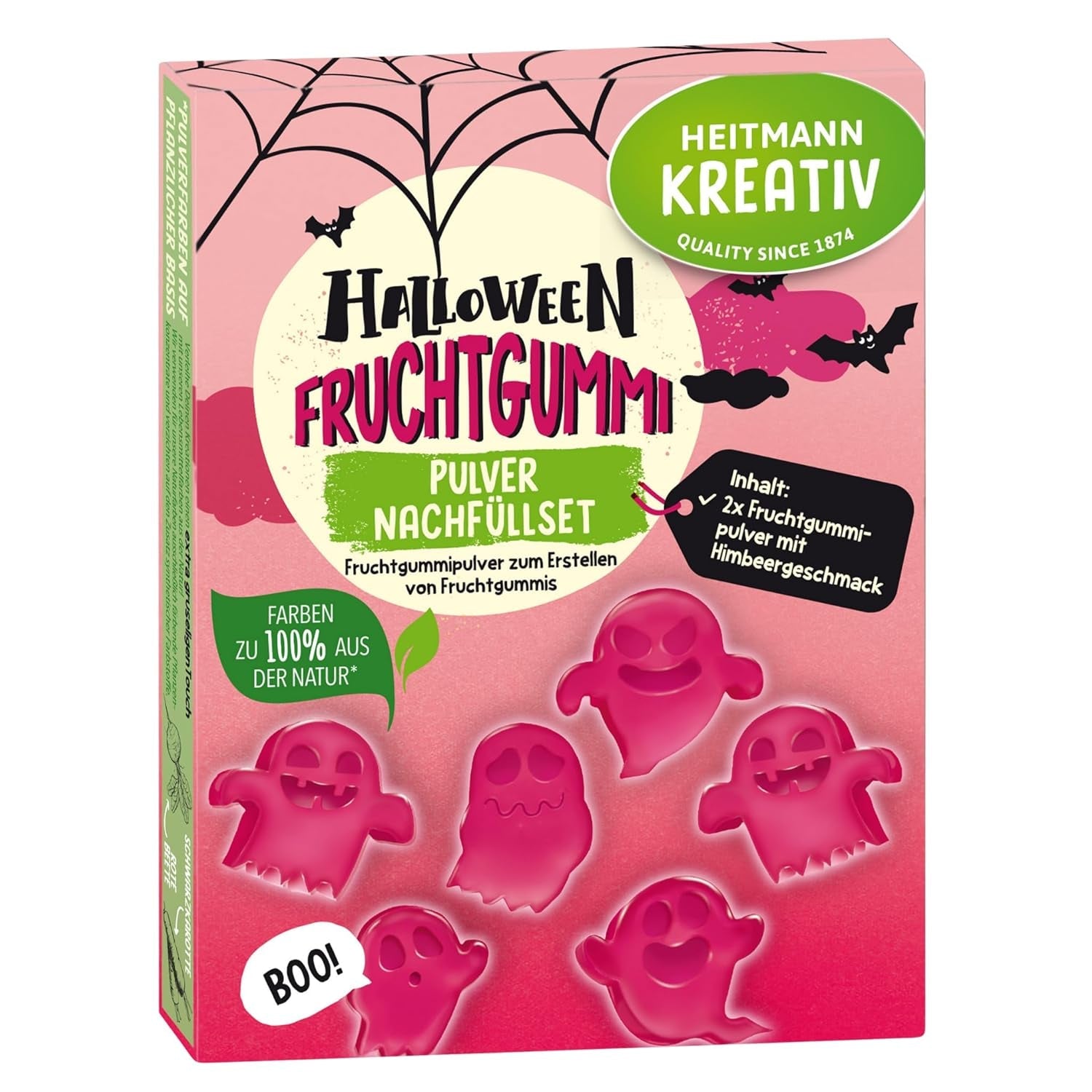 HEITMANN KREATIV Zestaw zastępczy gumy do żucia z owocami na Halloween - o smaku malinowym