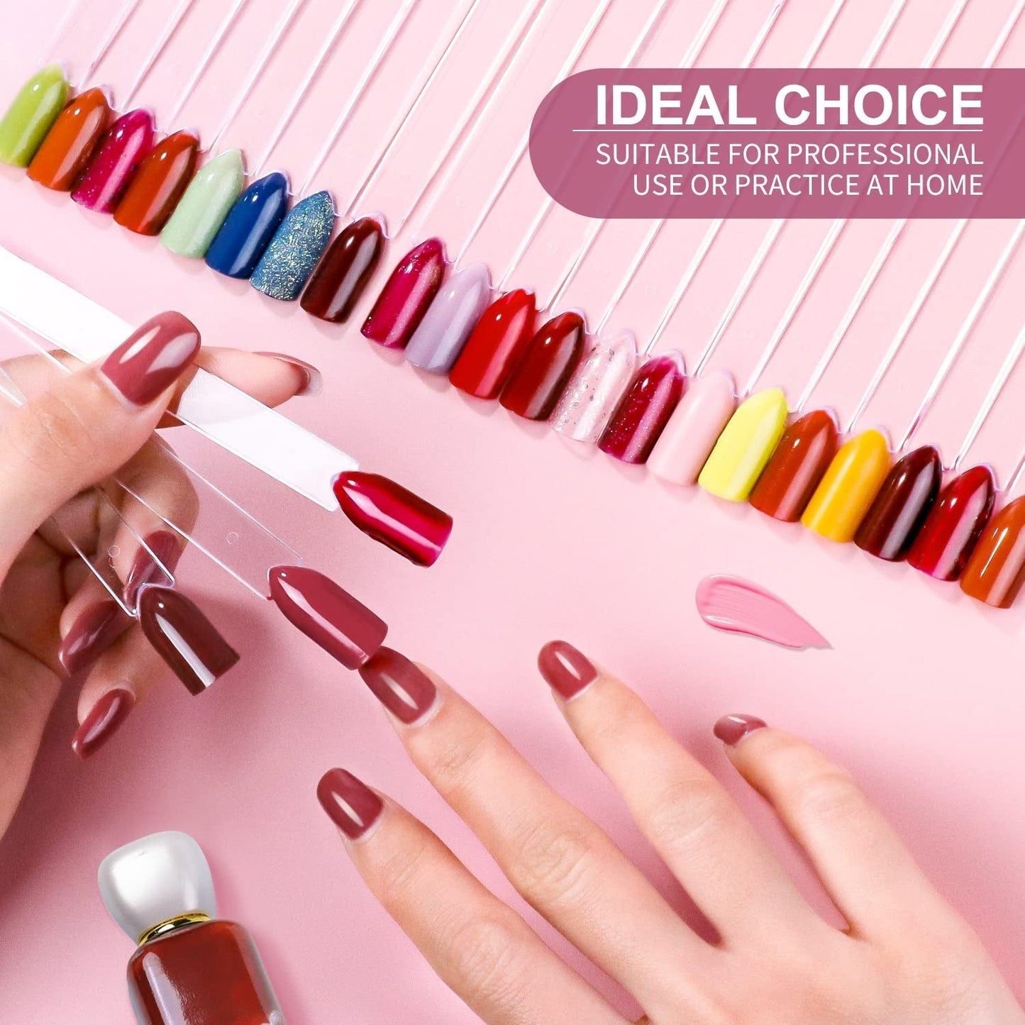 100 Stück Nail Art Tips Ring Stick, Nagelspitzen Nagel Display Transparente Nägel Kunstspitzen Sticks, Nagelkunst Praxis Für Nagelstudio Und Anfänger Display DIY Tipsy do paznokci