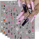 JMEOWIO Nagelsticker Halloween 9 Blatt Nail Art Naklejka Selbstklebend Nagelaufkleber Dekoration Nageldesign Zubehör