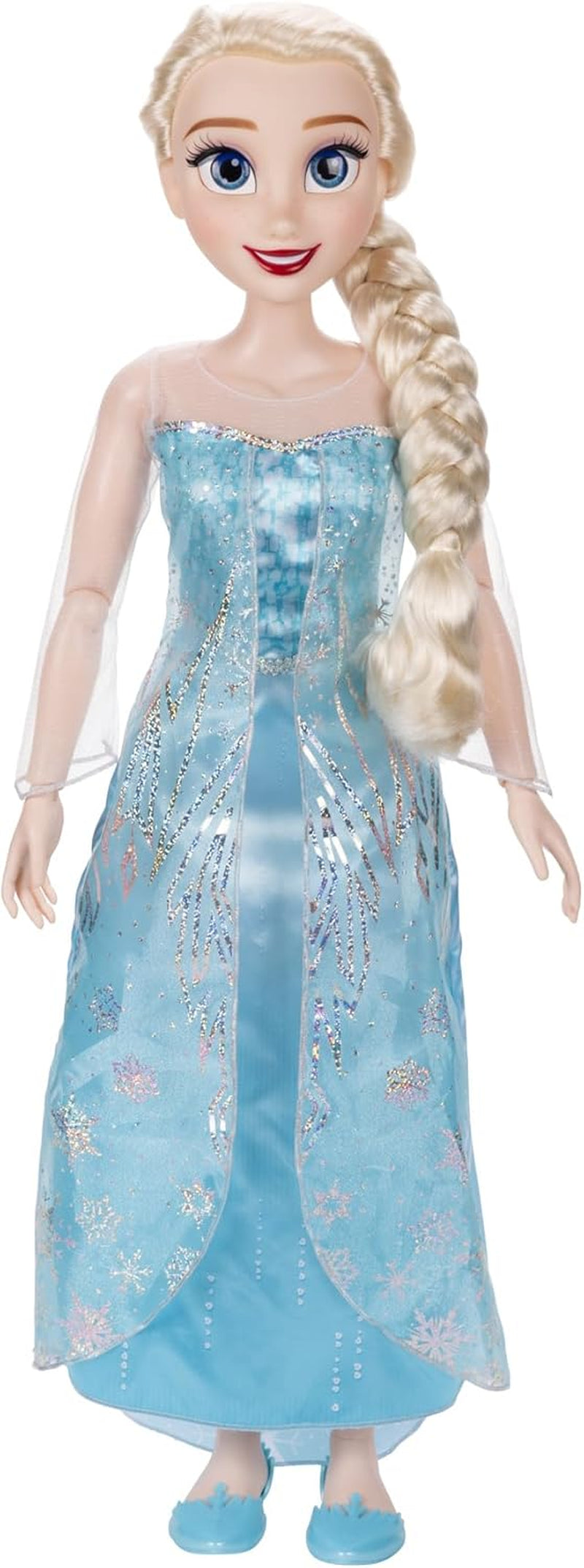 Disney Frozen Playdate Elsa Giant Doll 80 cm firmy Jakks Pacific W pełni przegubowa lalka z 11 punktami artykulacji Zawiera szczotkę do włosów i akcesoria