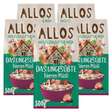 Allos niesłodzone musli białkowe | Organiczne musli | Płatki owsiane | Płatki śniadaniowe | Wegańskie (5 x 450g), 1 sztuka (opakowanie 5 szt.)