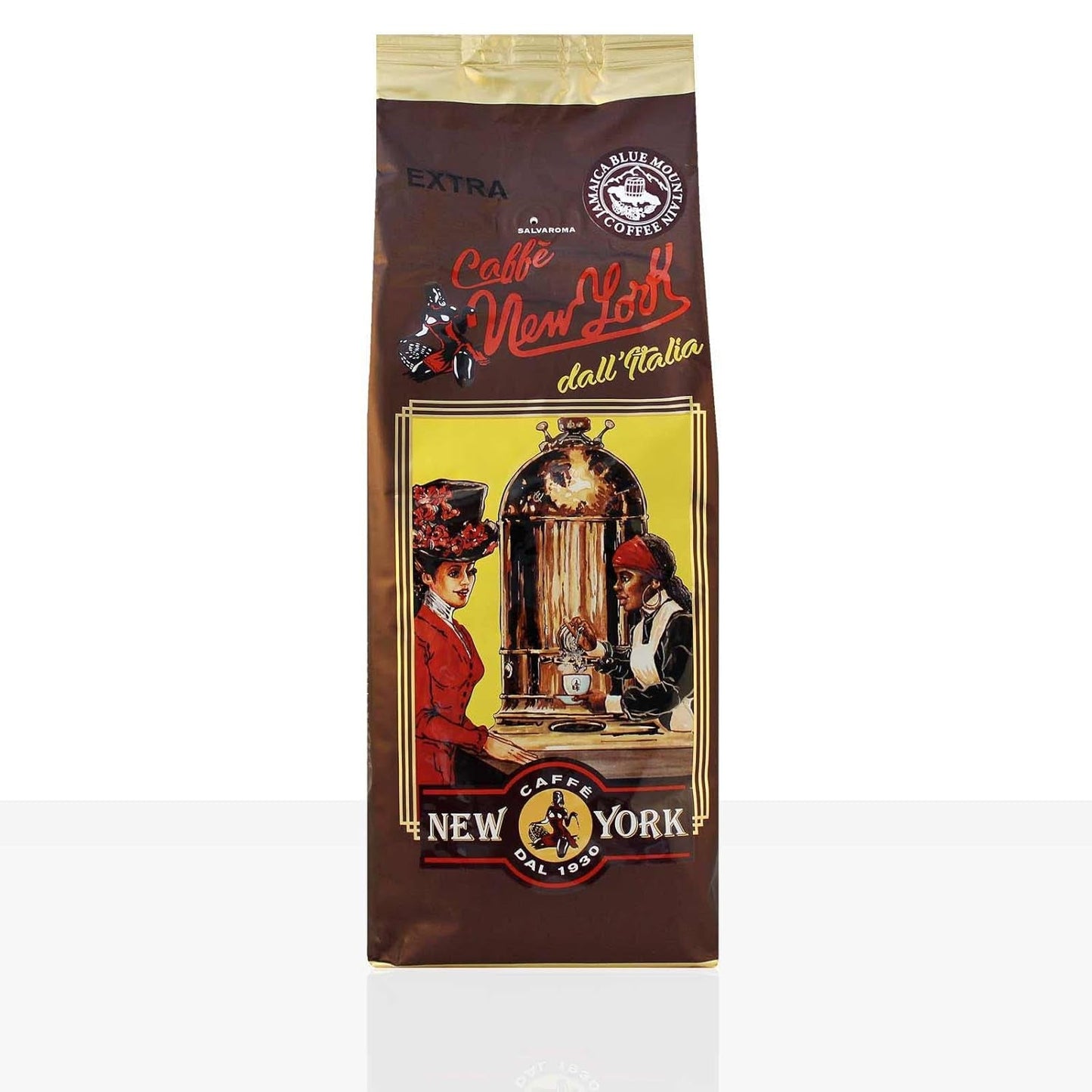 Kawa New York Caffe Extra 12 ziaren x 1 kg, 100% Arabica z Jamajką Blue Mountain