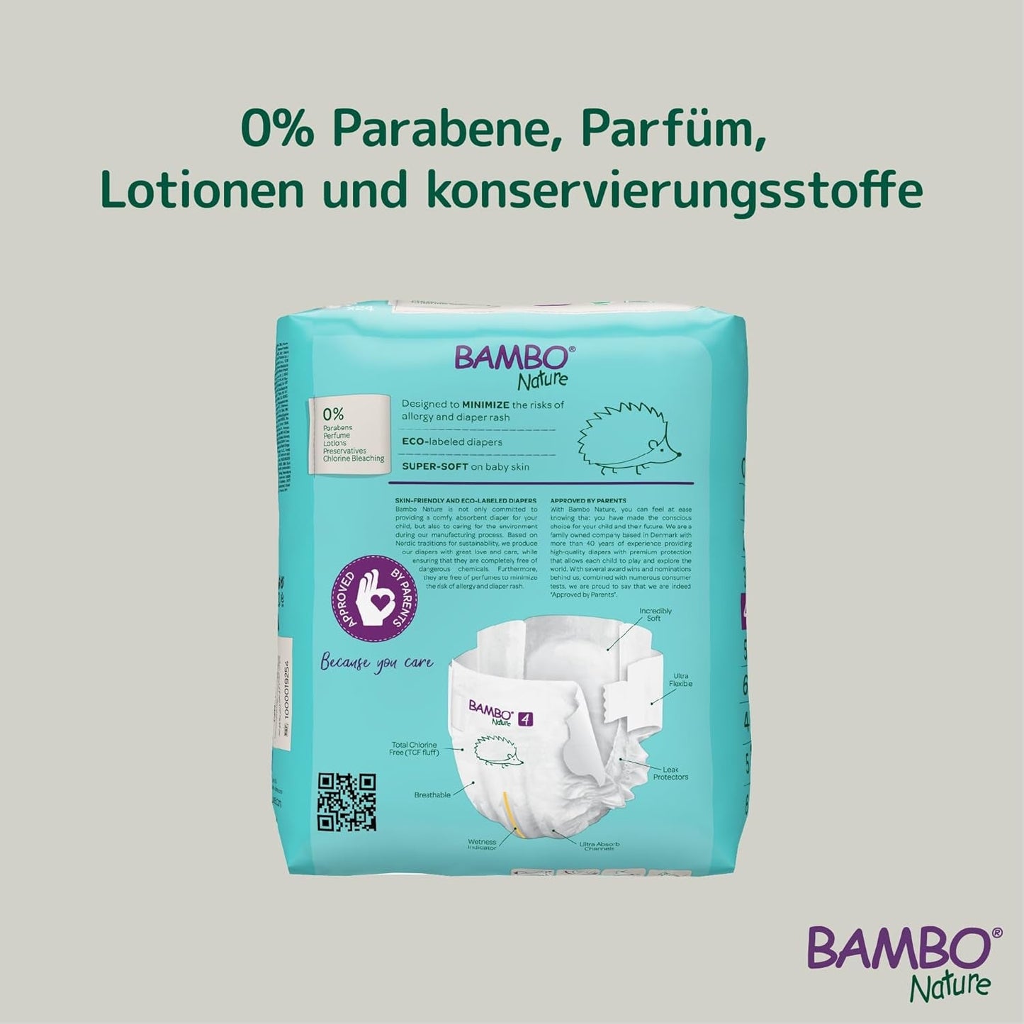Pieluchy Bambo Nature dla niemowląt, rozmiar 4 (7-14 kg), 144 szt., opakowanie miesięczne | Pieluszki Premium ze zwiększoną ochroną przed wyciekami | Najwyższy komfort i swoboda dla aktywnych dzieci | Pieluszki testowane dermatologicznie