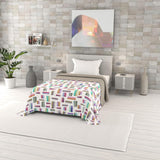 Kołdra letnia z nadrukiem fantasy, wypełnienie poliestrowe, Płatki, 260X270Cm Kołdry i kołdry Naty Shop Multicolor 220X270Cm