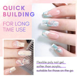 Makartt Poly Nail Extension Gel - 50 ML Extension Builder Akrylowy Poly Nägel Aufbaugel Extender Gel Für Gelnägel Für Nagelverlängerung, Nagelstärkung, Dekoracja paznokci (przezroczysty)
