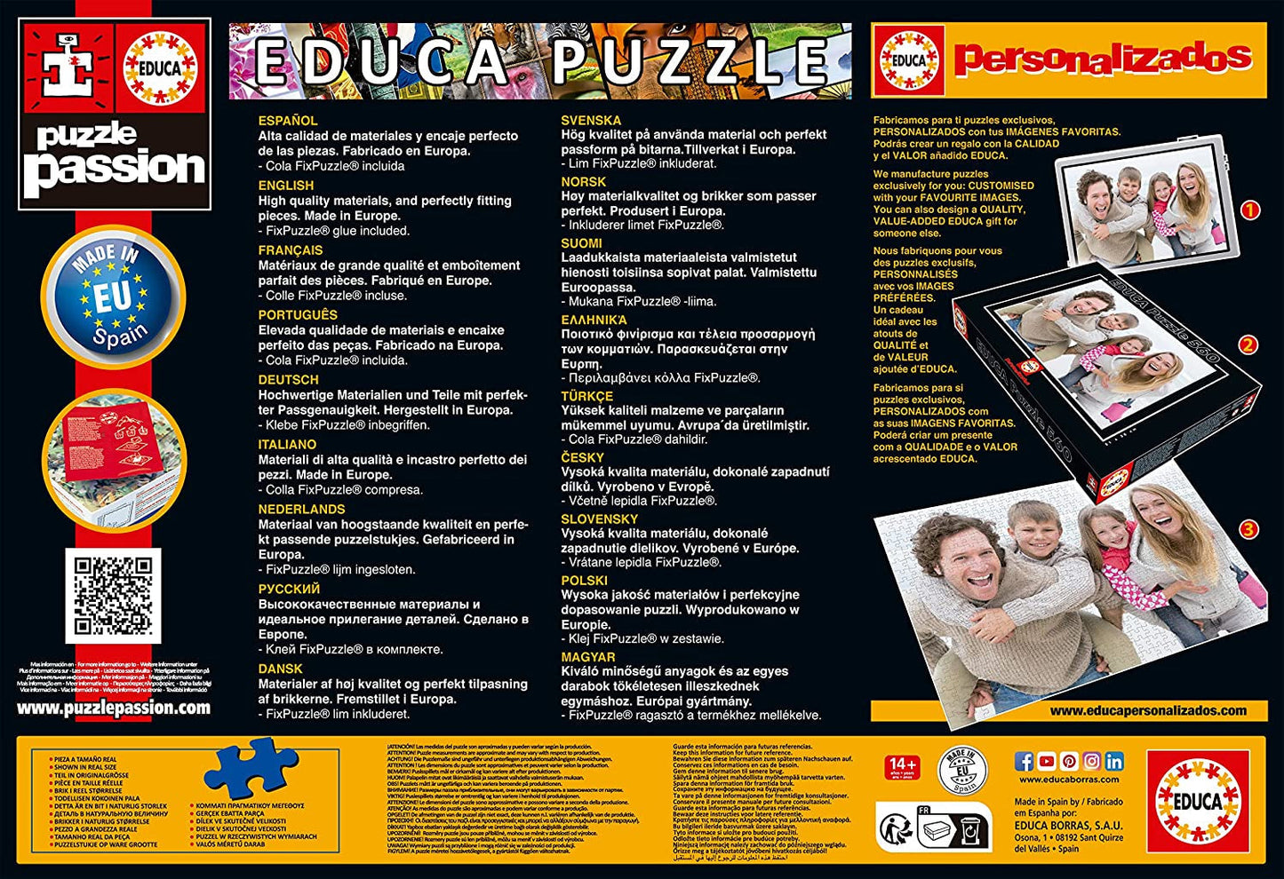 Educa - Puzzle 2000 elementów dla dorosłych | Zabytki Europy, puzzle 2000 elementów dla dorosłych i dzieci od 14 lat, Atrakcje turystyczne (17697) Puzzle Naty Shop