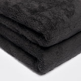 Brentford's Teddy Koc polarowy Duży koc na łóżko Pluszowy Super miękki, ciepły Sofa Narzuta na łóżko Czarny - 150 x 200 cm Łóżka i koce Besuche den Brentfords-Store