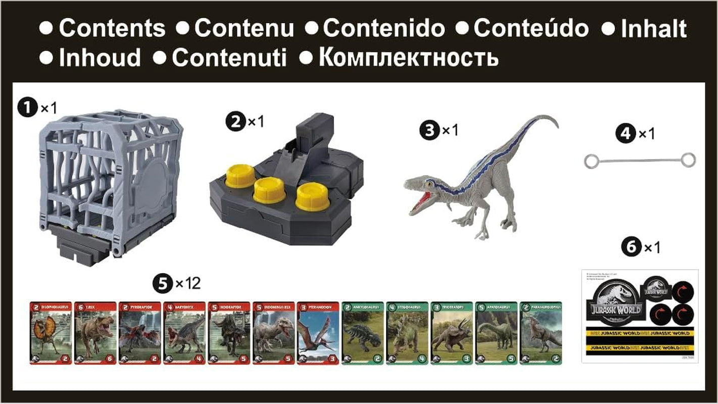 EPOCH Games, Jurassic World - Cage Breaker, 7523, zabawka dinozaur, gra planszowa dla dzieci w wieku 4 lat i starszych