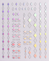 JMEOWIO Nagelsticker Aurora 12 Blatt Nail Art Naklejka Selbstklebend Nagelaufkleber Holografisch Dekoration Nageldesign Zubehör
