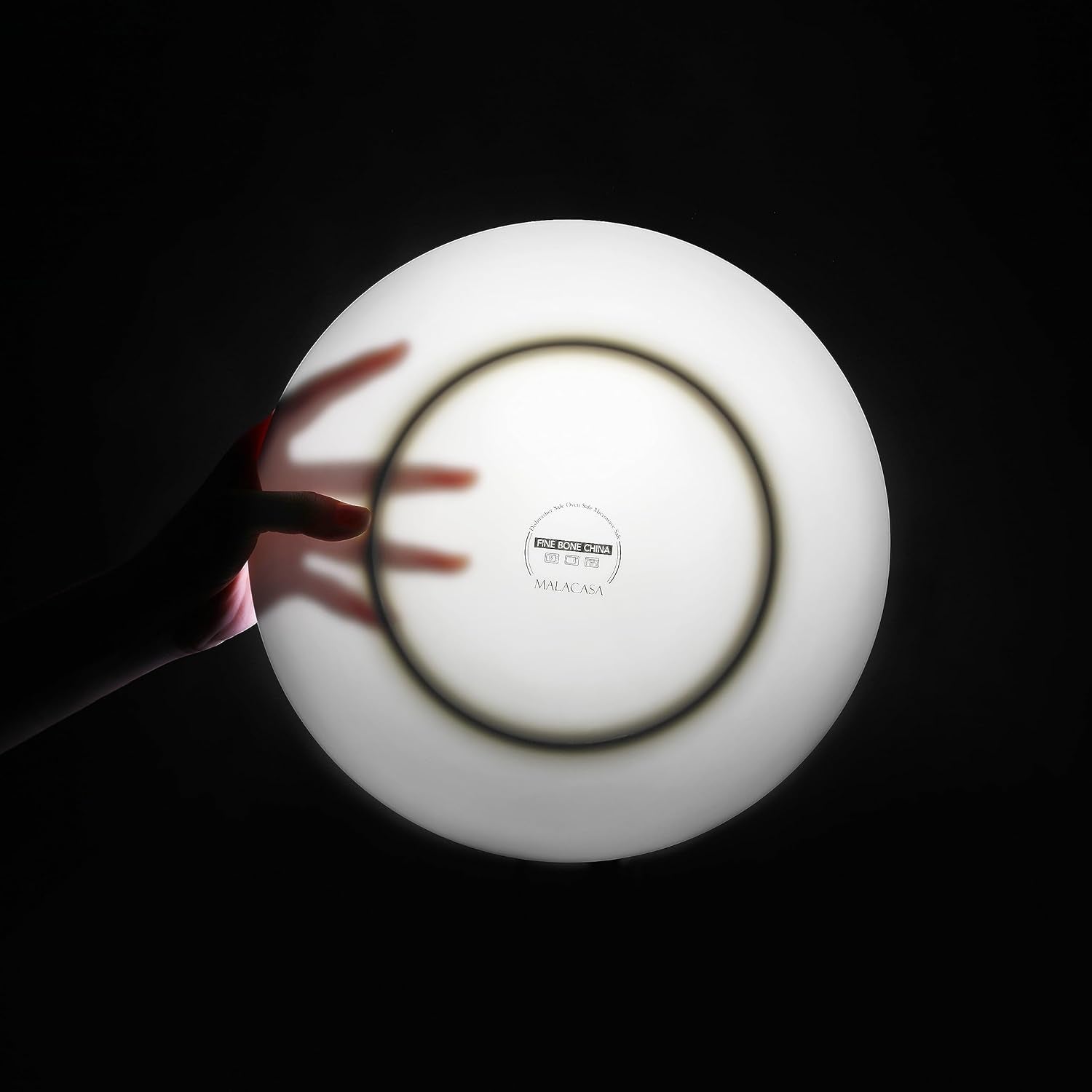 MALACASA 4-osobowy zestaw obiadowy Bone China 16-częściowy zestaw obiadowy Okrągły biały ze złotym brzegiem Zestaw 4 talerzy obiadowych 4 talerze deserowe 4 talerze Suma i 4 miski na płatki zbożowe Seria NORI