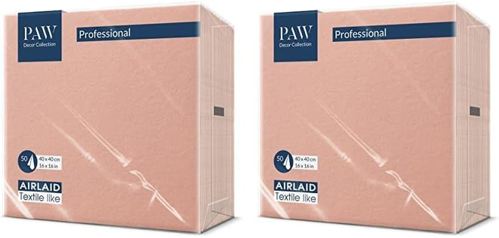 PAW - Serwetki Airlaid (40 X 40 Cm) I 50 sztuk I Unicolor I Tkanina I Elegancka dekoracja stołu I Horeca I Na ważne okazje takie jak wesela, przyjęcia, Boże Narodzenie I Unicolor: Różowy