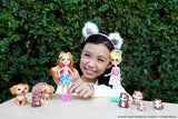 ENCHANTIMALS City Tails Glee Guinea Pig Family – lalki świnek morskich z 4 uroczymi figurkami świnek morskich, dla dzieci w wieku od 4 lat, HHB84