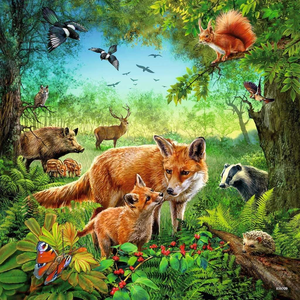 Ravensburger Puzzle dla dzieci - 09330 Zwierzęta Ziemi - Puzzle dla dzieci od 5 lat, składające się z 3X49 elementów Puzzle Naty Shop