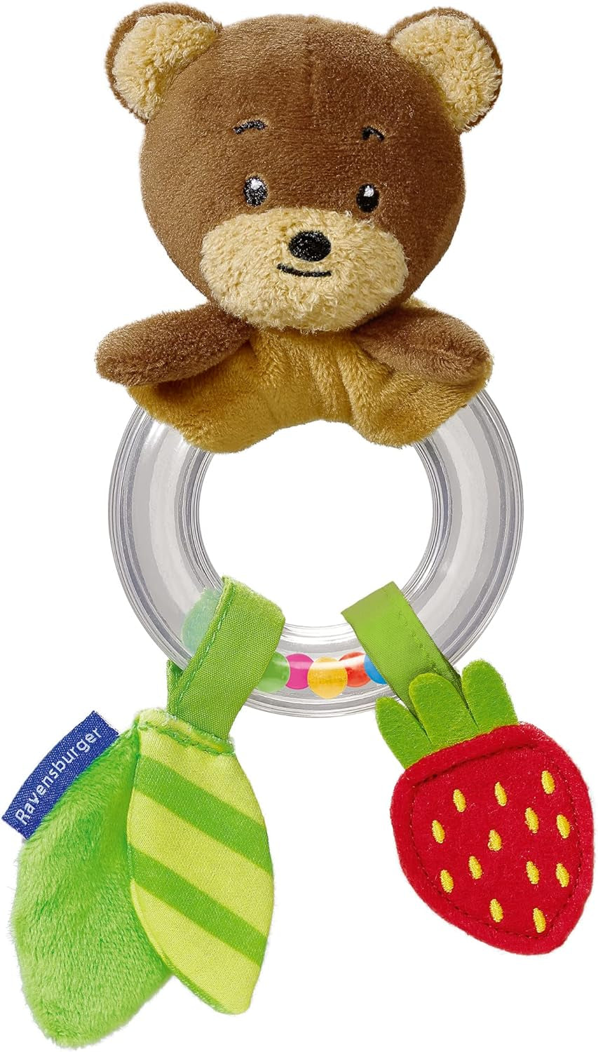 Ravensburger ministeps 4562 grzechotka pierścieniowa niedźwiedź łapanie zabawka z grzechotką pierścieniową i trzaskającym dźwiękiem zabawka dla dziecka na 3 miesiące zabawki dla dzieci sklep Naty domyślny tytuł