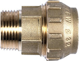 Złączka zaciskowa Cornat - gwint zewnętrzny Ø 32 mm x 1 cal - mosiądz - z jednym gwintem zewnętrznym - przyłącze rurowe PE-HD / T617532