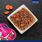 Vitakraft Poésie Création, mokra karma dla kotów, mokra karma w sosie, z wołowiną i marchewką, opakowanie zbiorcze, bez dodatku cukru i zbóż (15 x 85g)