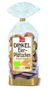 Ekologiczne ciastka jajeczne orkiszowe, 38% organiczne ciastka jajeczne, 150g
