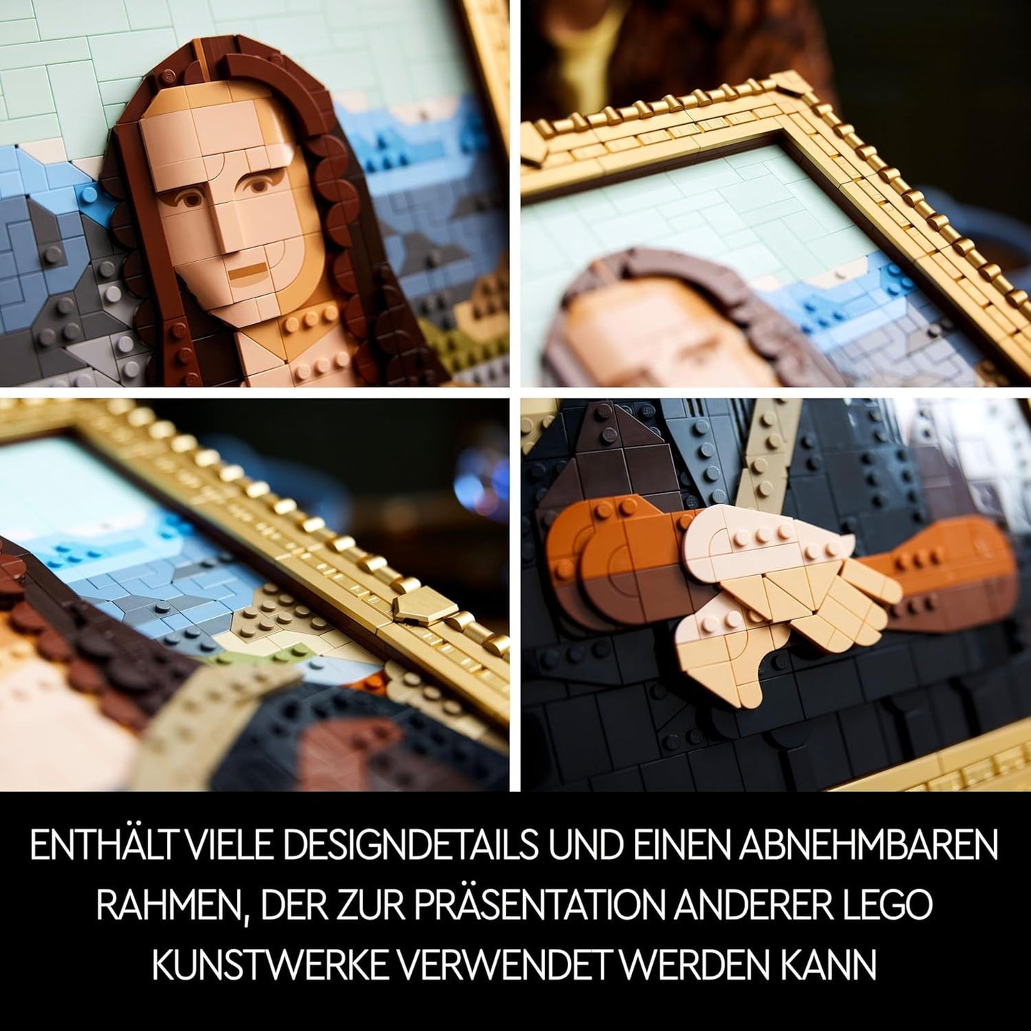 LEGO Art Mona Lisa, zestaw dla dorosłych, obraz Leonarda Da Vinci do zawieszenia, aktywność twórcza dla mężczyzn i kobiet, prezent dla miłośników sztuki, sztuka włoskiego renesansu 31213 Zestawy do budowania Besuche den LEGO-Store