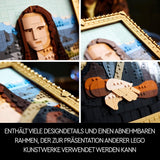 LEGO Art Mona Lisa, zestaw dla dorosłych, obraz Leonarda Da Vinci do zawieszenia, aktywność twórcza dla mężczyzn i kobiet, prezent dla miłośników sztuki, sztuka włoskiego renesansu 31213 Zestawy do budowania Besuche den LEGO-Store