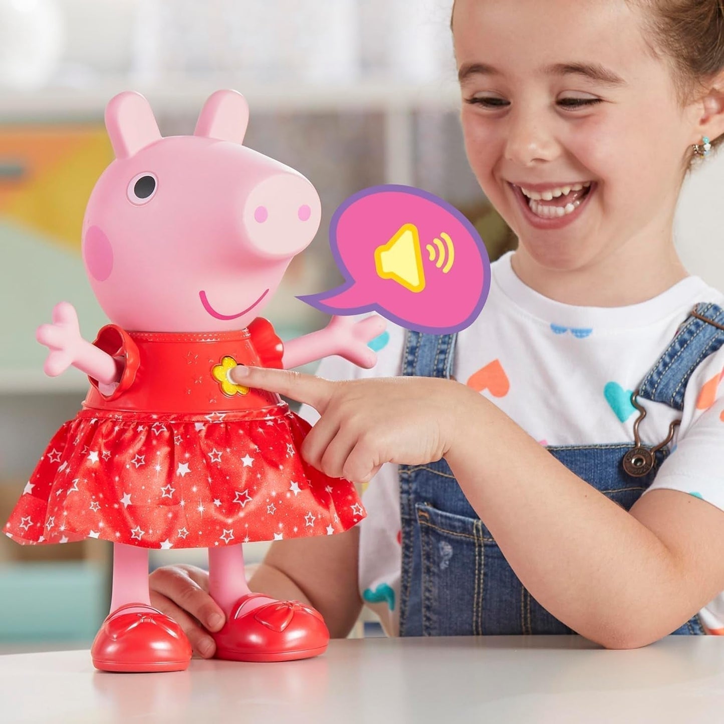 Świnka Peppa Lalka Peppy z błotnistą kałużą - wersja niemiecka, różowe lub różowe lalki Naty Shop