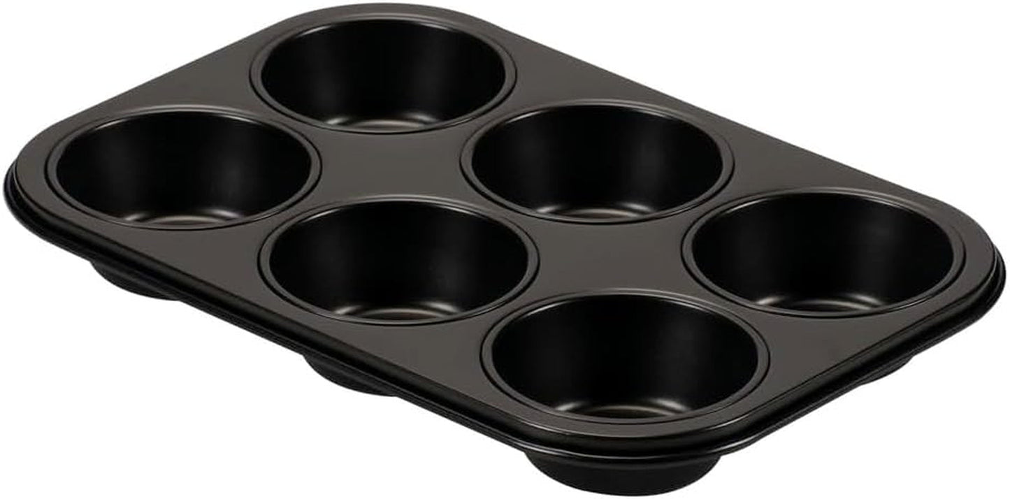 , Forma 6 muffinów 18,5x27cm, czarna Formy i blachy do pieczenia Naty Shop 6 Muffins