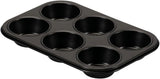 , Forma 6 muffinów 18,5x27cm, czarna Formy i blachy do pieczenia Naty Shop 6 Muffins