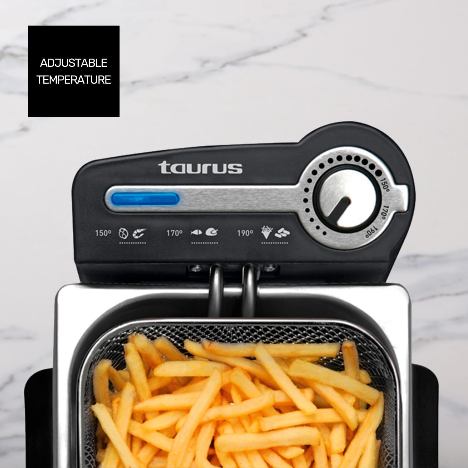 Taurus Professional 2 plus - Frytkownica olejowa, 2 litry, 1700 W, stal nierdzewna 18/8 Sprzęt Naty Shop