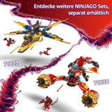 Samolot Super Storm LEGO NINJAGO Rasa i Arina — zabawka z dronem, miotaczami, ostrzami i silnikami — w zestawie. Trzy minifigurki Ninja do odgrywania ról — zestaw do budowania dla chłopców i dziewcząt od 8 lat 71833 Zestawy do budowania Besuche den LEGO-Store