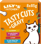 Lily's Kitchen Mokra karma dla dorosłych kotów, z naturalnych składników, pyszne kawałki w sosie, opakowanie zbiorcze, 8 pudełek x 85 g