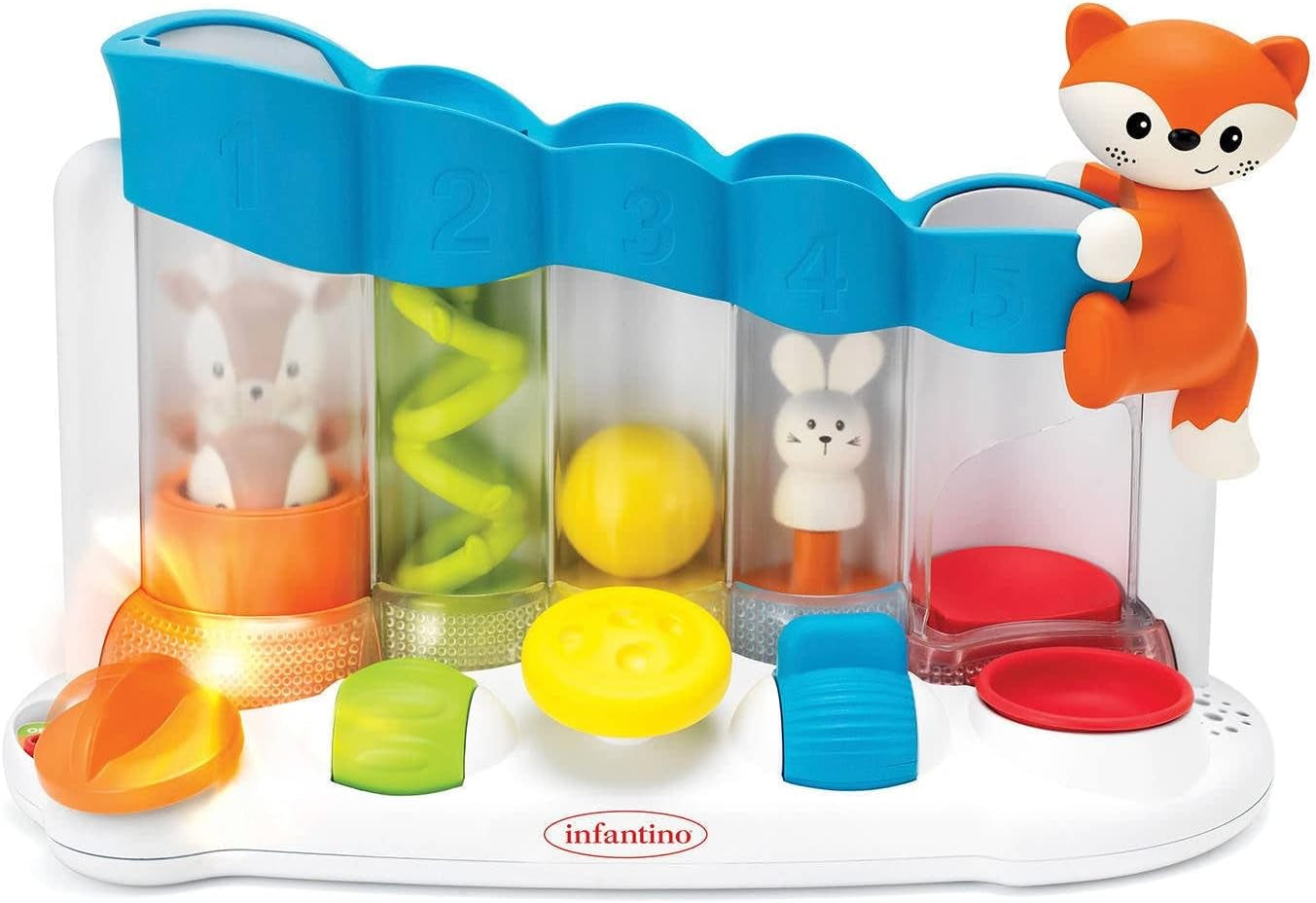 Infantino 216428 Sensoryczna piłka Drop Piano Senso, wielokolorowe zabawki dla dzieci Naty Shop