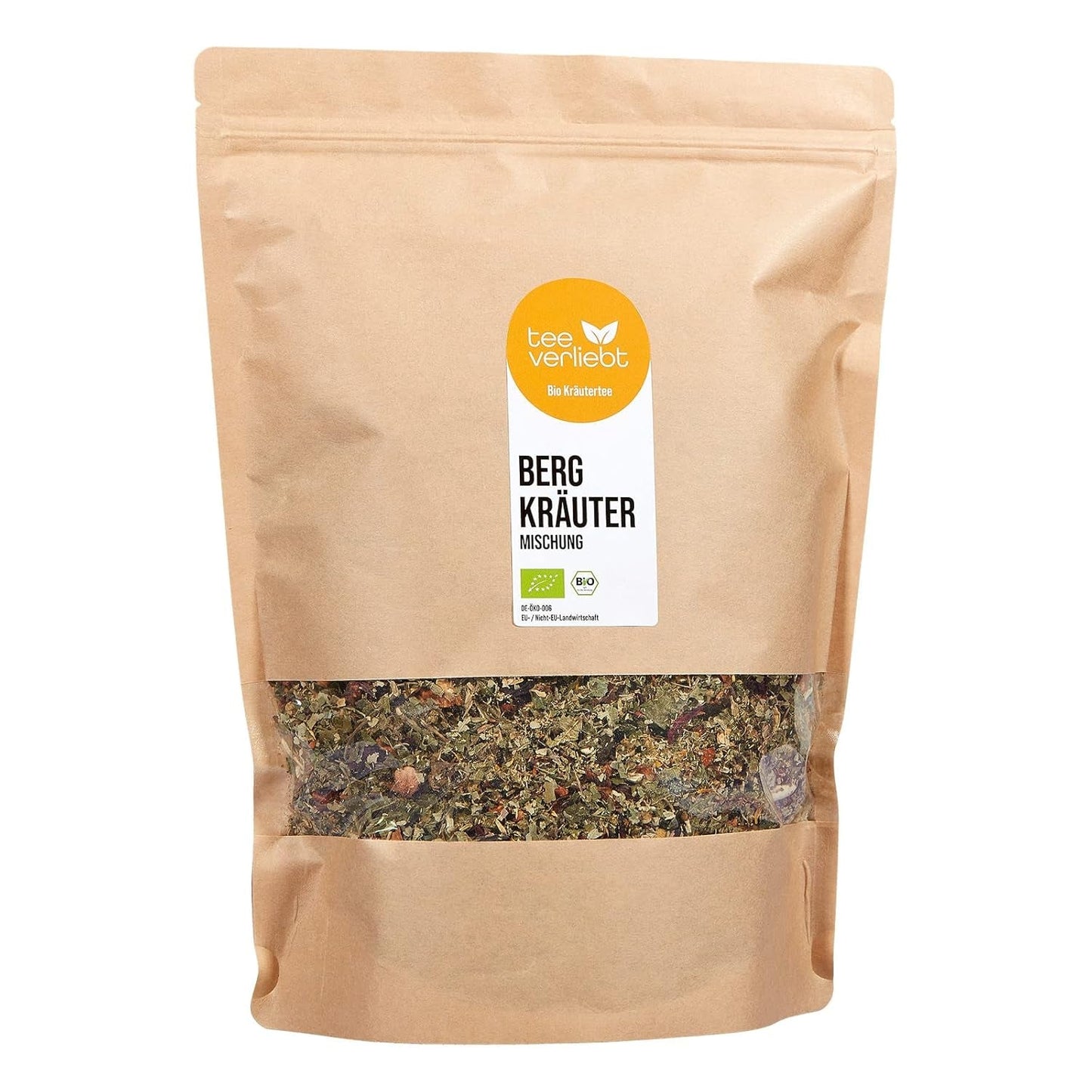 Teeverliebt Mountain Herbata ziołowa, sypka herbata ziołowa z liści jeżyny, organiczna mieszanka herbat, 1kg