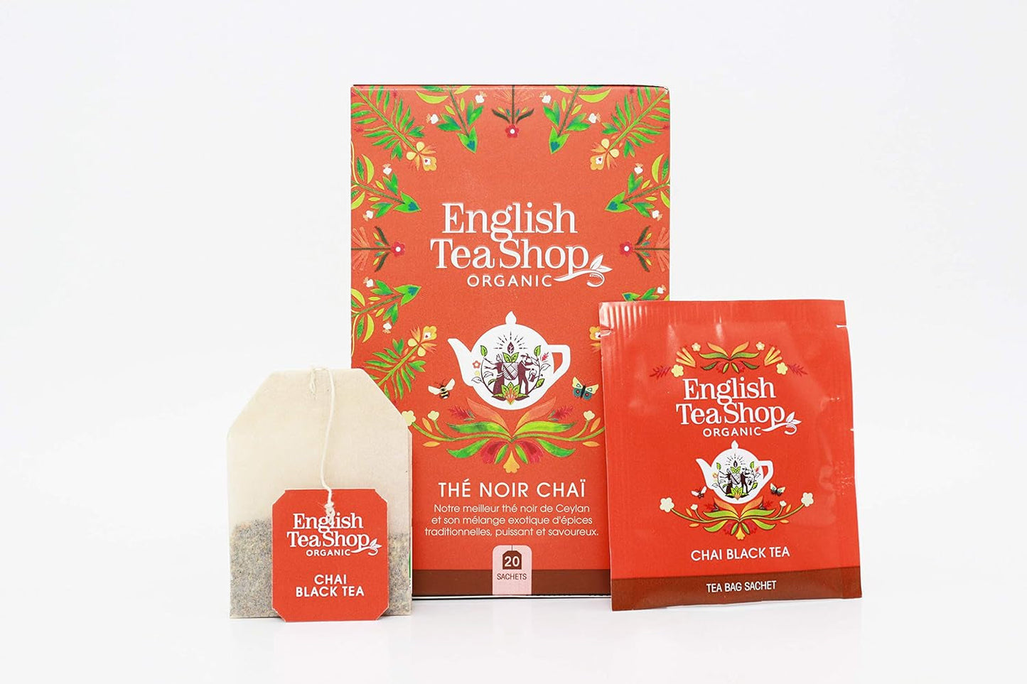 ETS - Czarna herbata Chai, Naturland BIO, 20 torebek herbaty (2 sztuki)