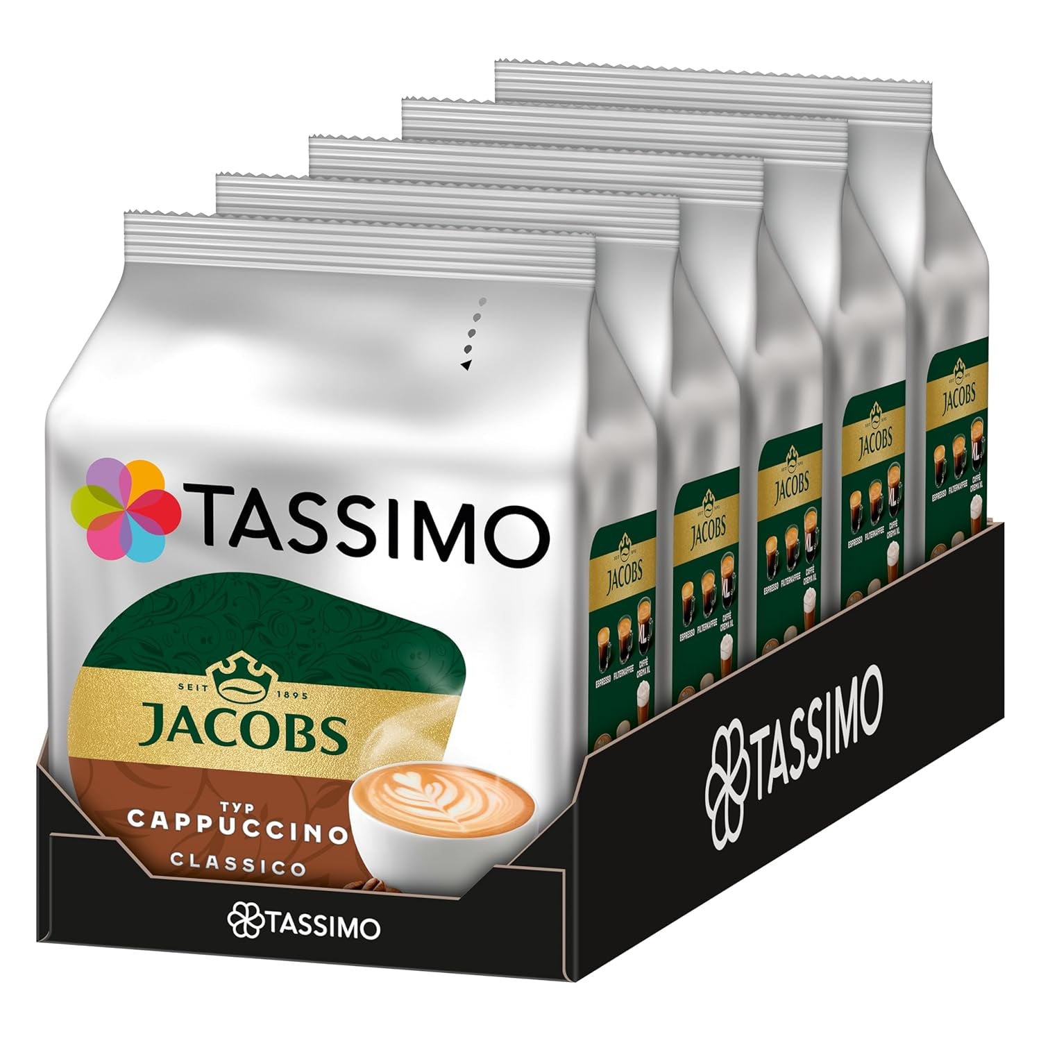 Tassimo Kapseln Jacobs Cappuccino Classico, 5 x 8 podkładek, 40 Kaffeekapseln