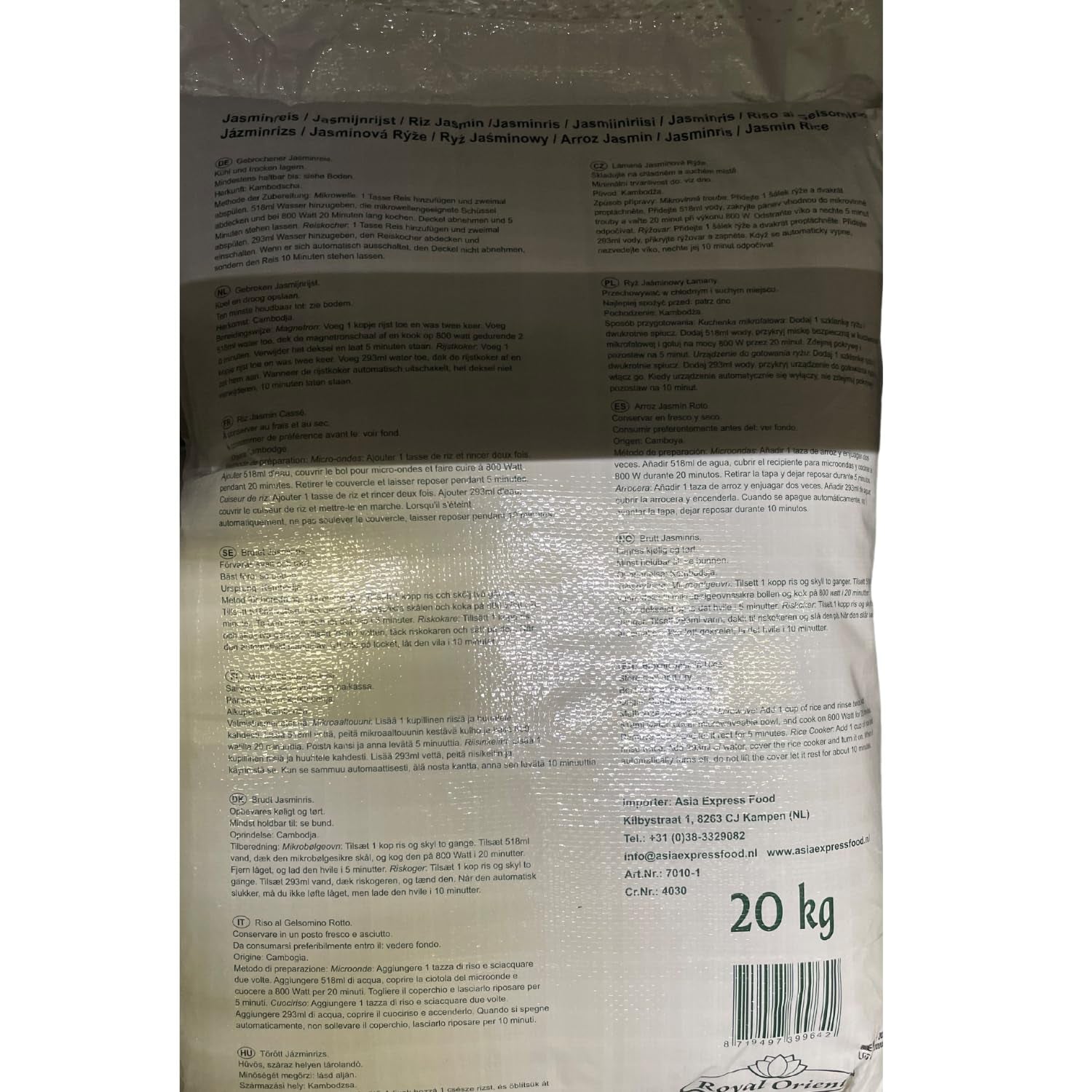 Królewski Orient - Ryż Jaśminowy - (1 X 20 KG)